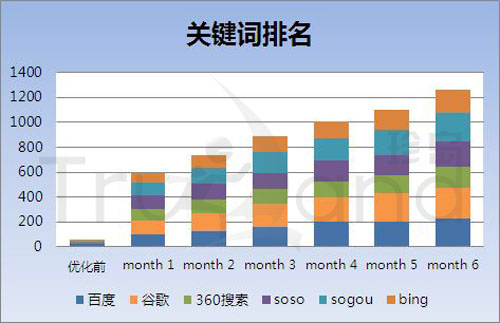 关键词排名展示图